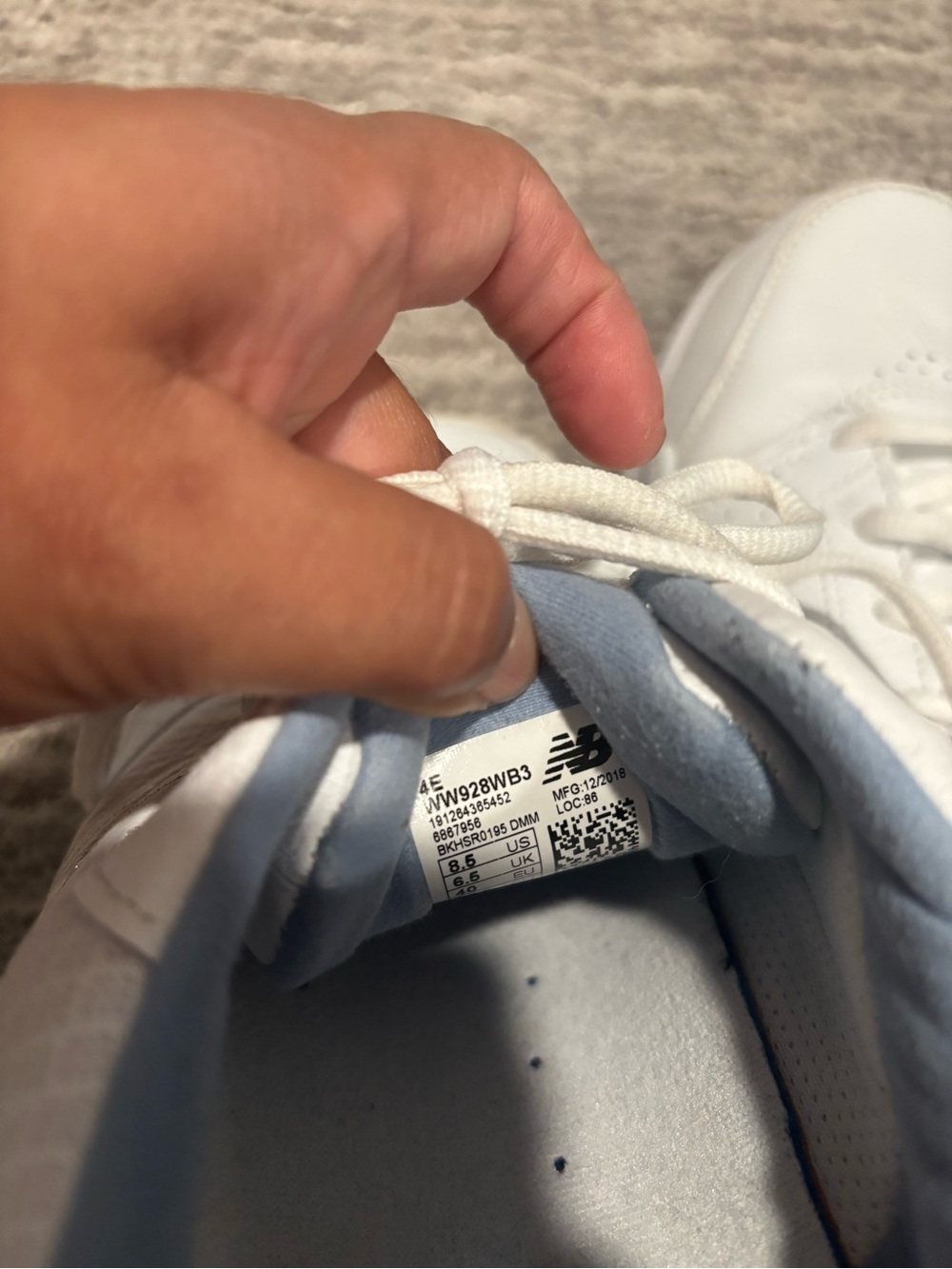 New balance White Kids Athletic Lace-Up Shoes 8.5 - Picture 5 of 7
